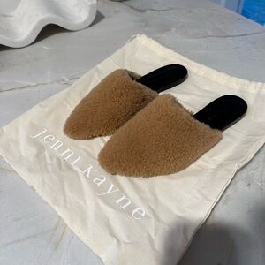 Jenni Kayne Tan Shearling Slides